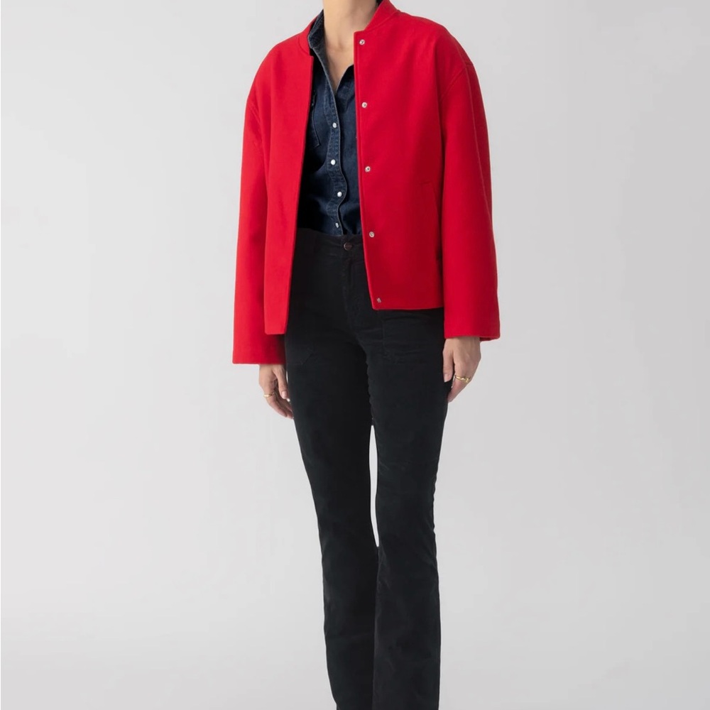 Sanctuary Modern Bomber Jacket - Mars Red